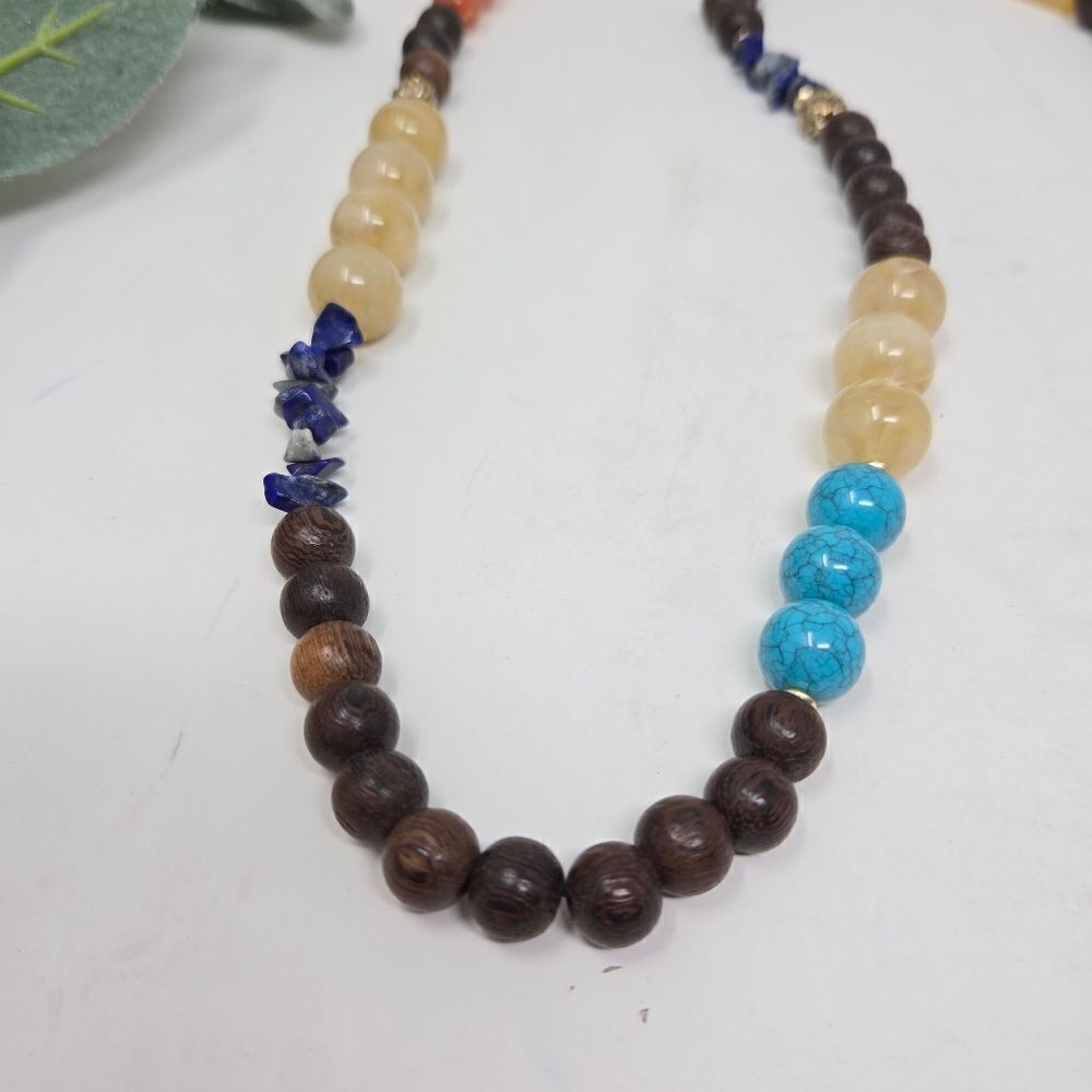 CHICO'S Beaded Stone Long Necklace - Picture 2 of 7